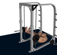 Crunch - Smith Machine Raised Barbell